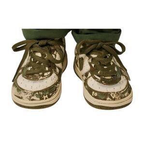Nike Baby Force 1 One Sneakers Shoes GREEN Camouflage CAMO Toddler INFANT BOY 9C